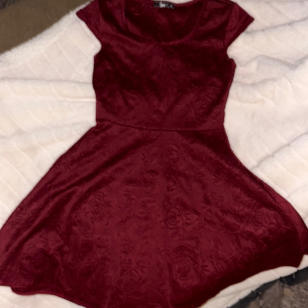 Elegant Burgundy Dress